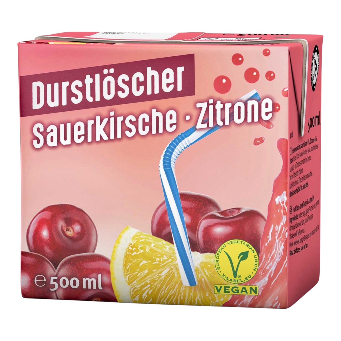 Durstlöscher Sauerkirsche-Zitrone 500ml Faltschachtel (Vegan)