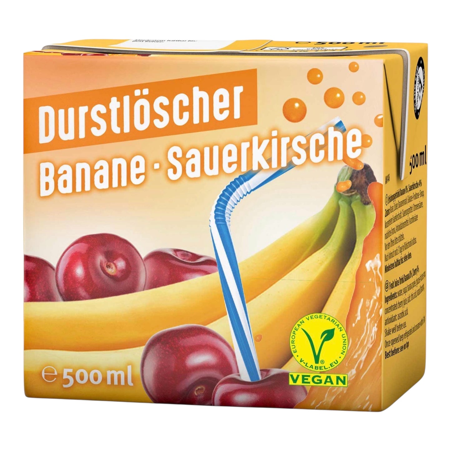 Durstlöscher Banane-Sauerkirsche 500ml Faltschachtel (Vegan)
