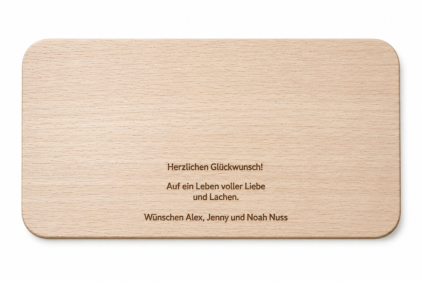 Personalisiertes Frühstücksbrett zur Hochzeit