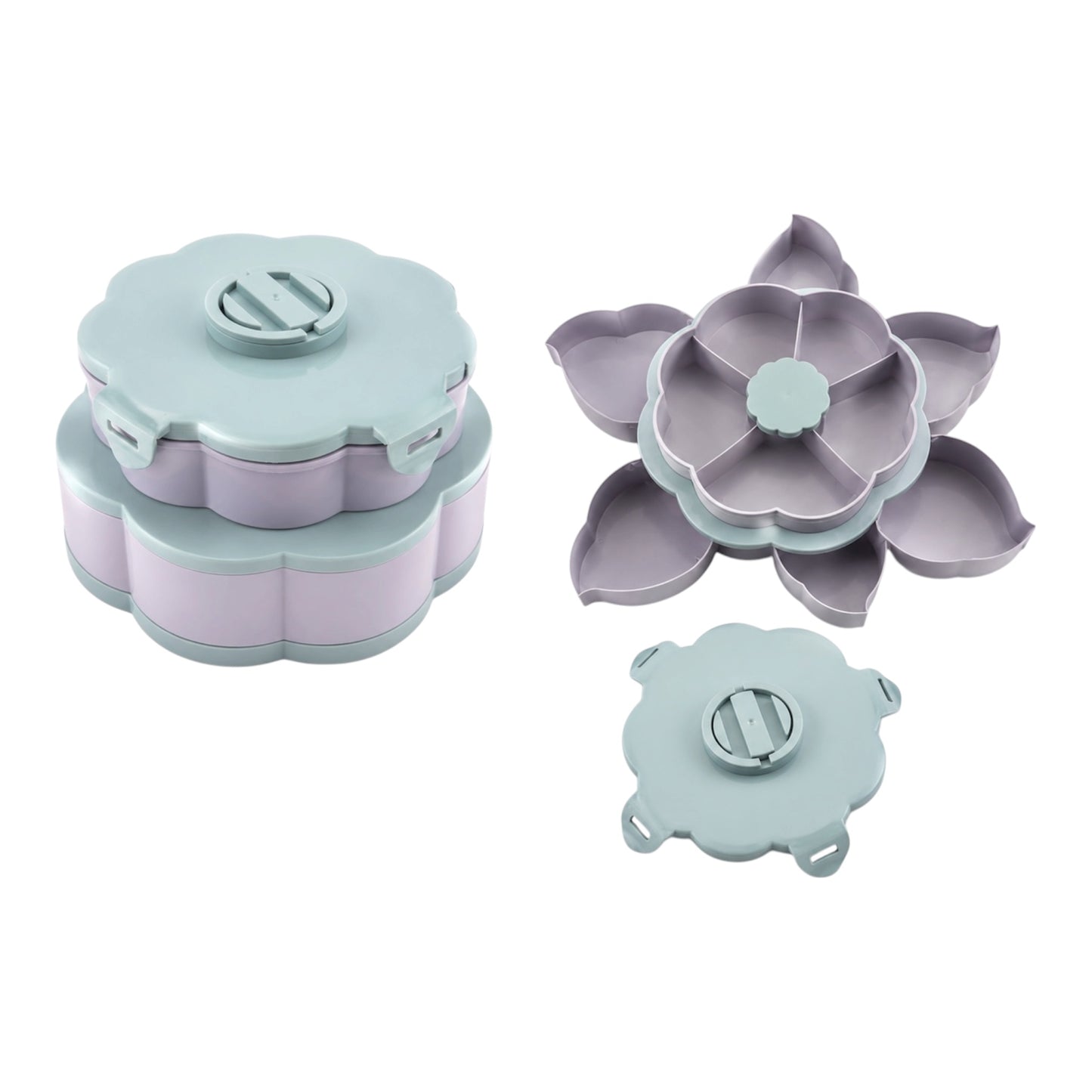 Rotierende Blütenzauber Box (Blau/Lila)