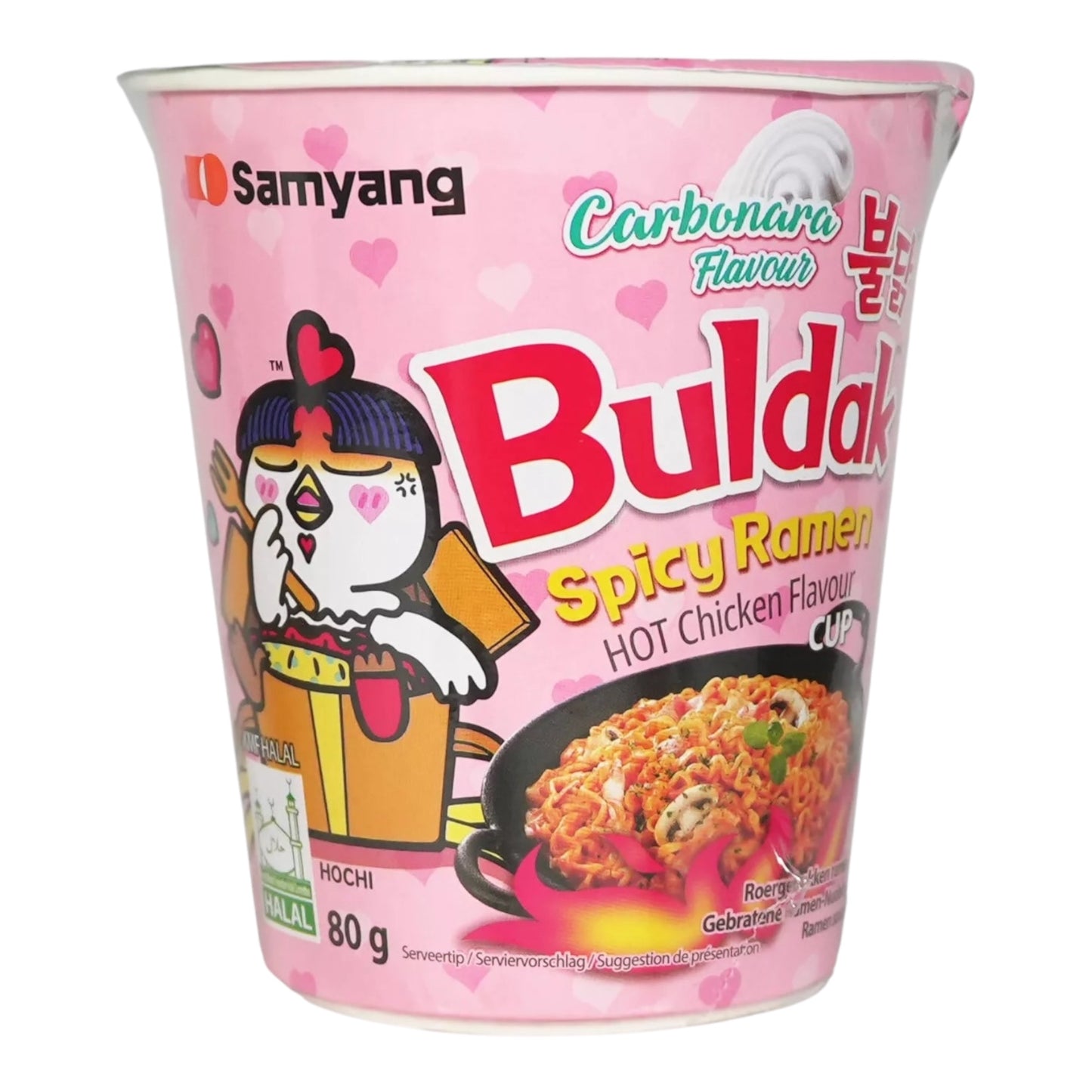 Buldak Carbonara Flavor Spicy Ramen Nudeln Cup (Halal)