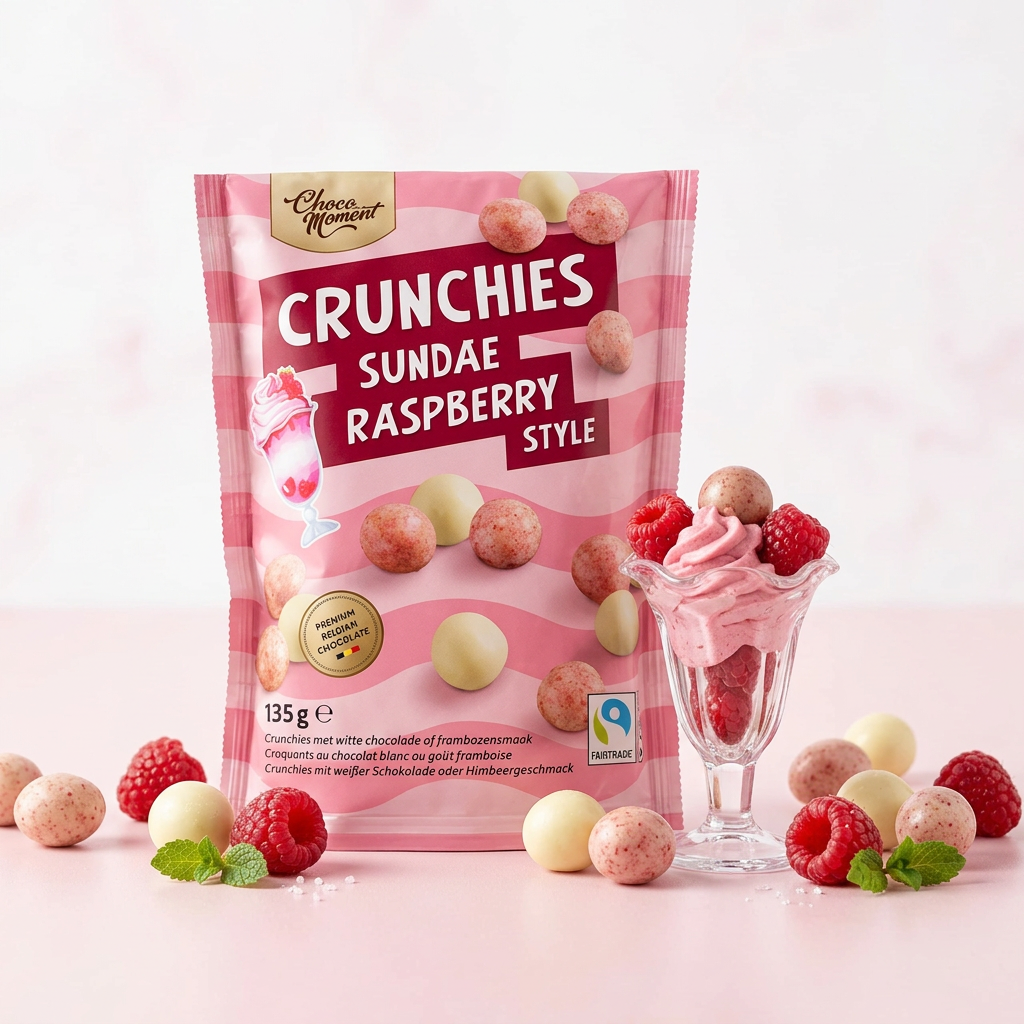 Choco Moment Crunchies – Sundae Raspberry Style 135 g Niederlanden 🇳🇱