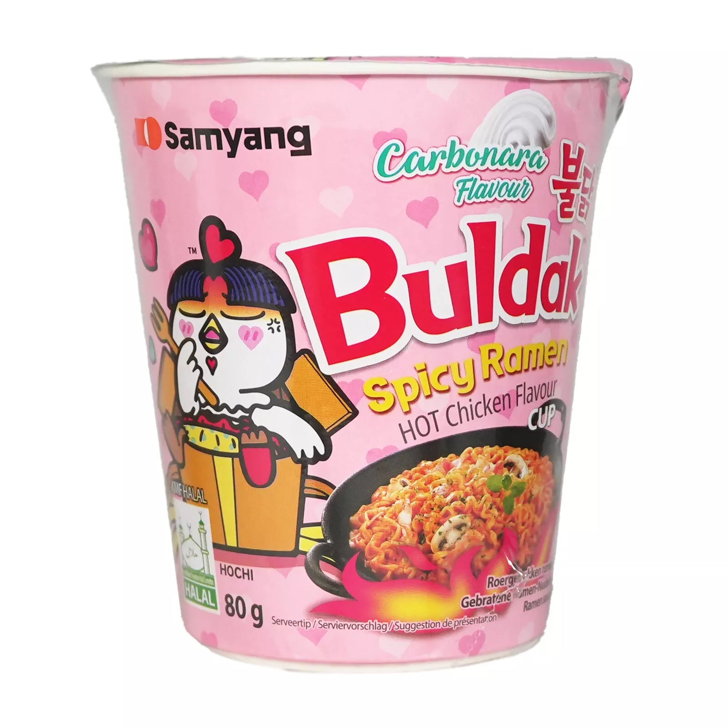 Buldak Carbonara Flavor Spicy Ramen Nudeln Cup (Halal)