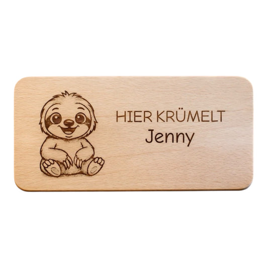 Frühstücksbrettchen mit wählbaren Tiermotiv + Personalisierung