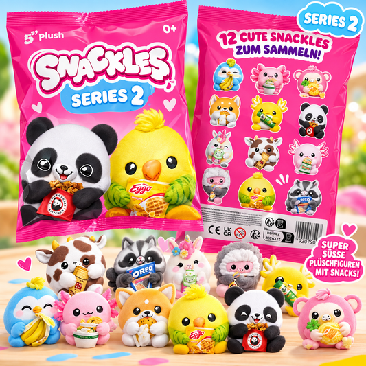Zuru Snackles Series 2 – Überraschungs-Kuscheltier mit Snack