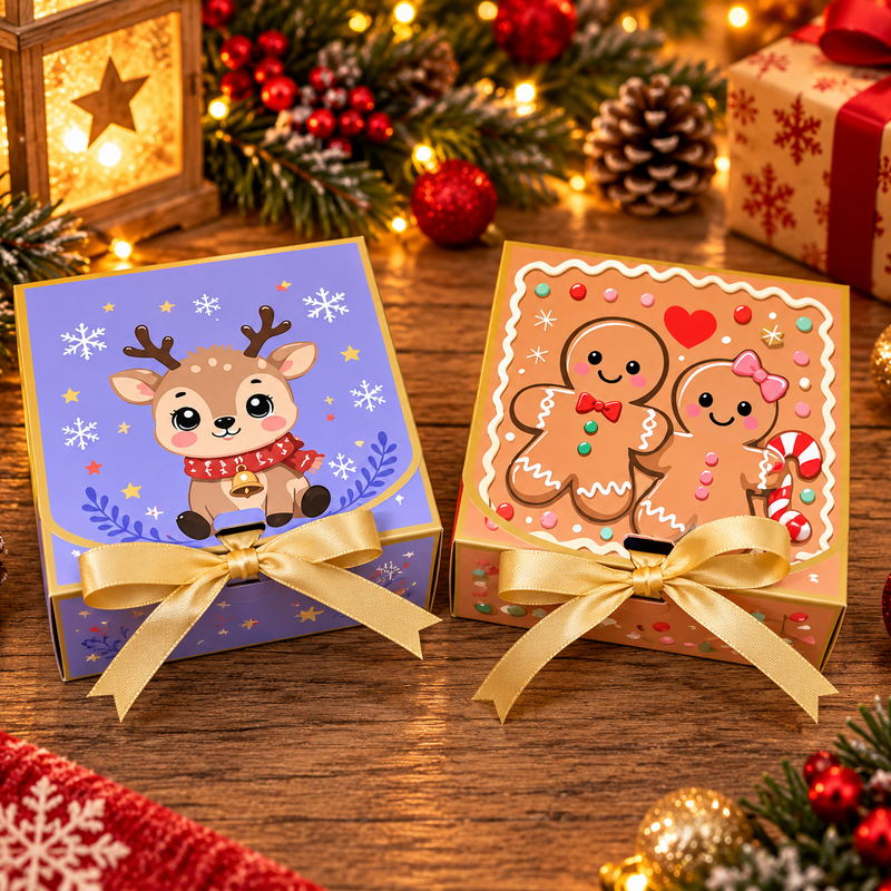 🎄🎁 Süße Weihnachtsbox – Rentier oder Lebkuchenpärchen ❤️🍫