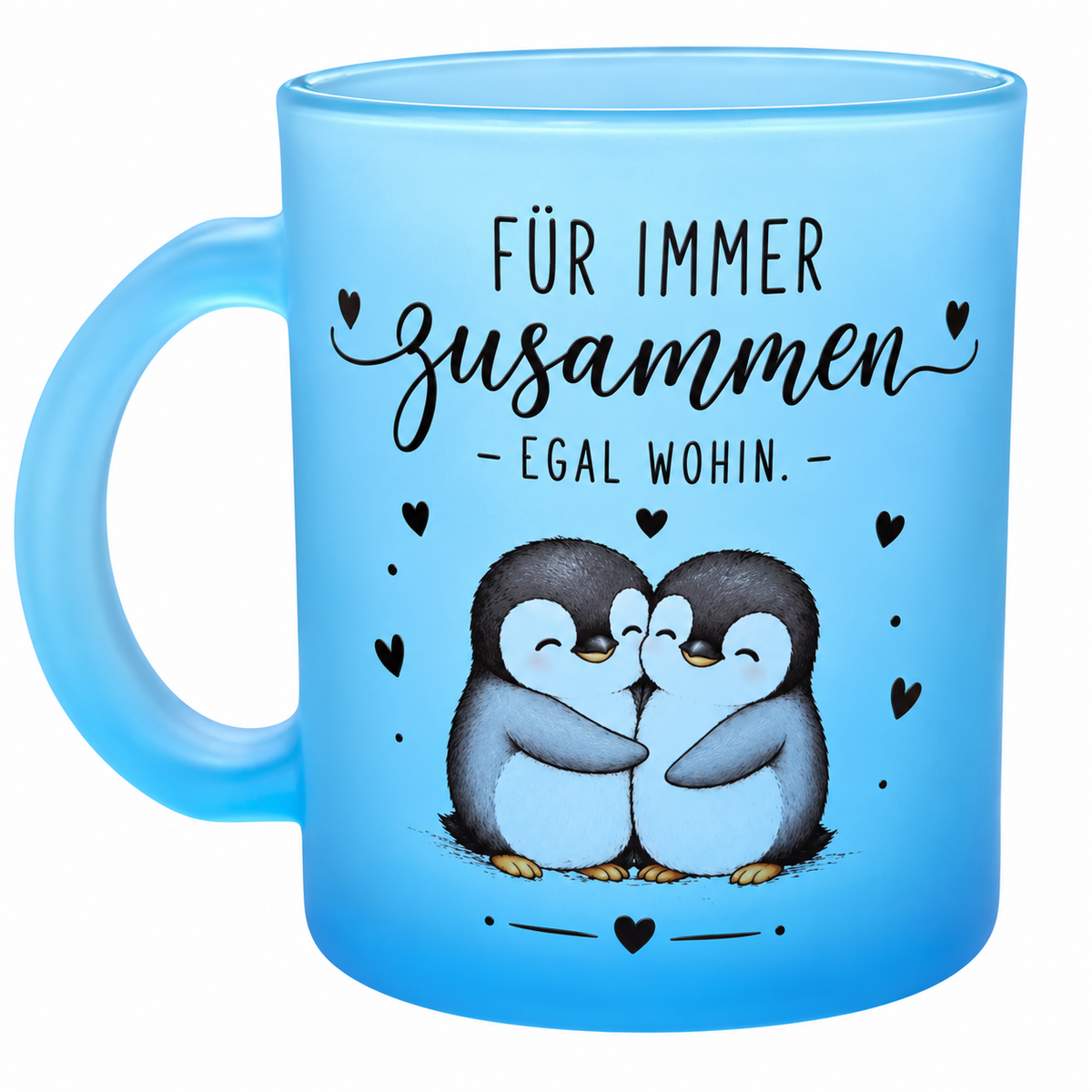Glastasse Frosted mit Farbverlauf