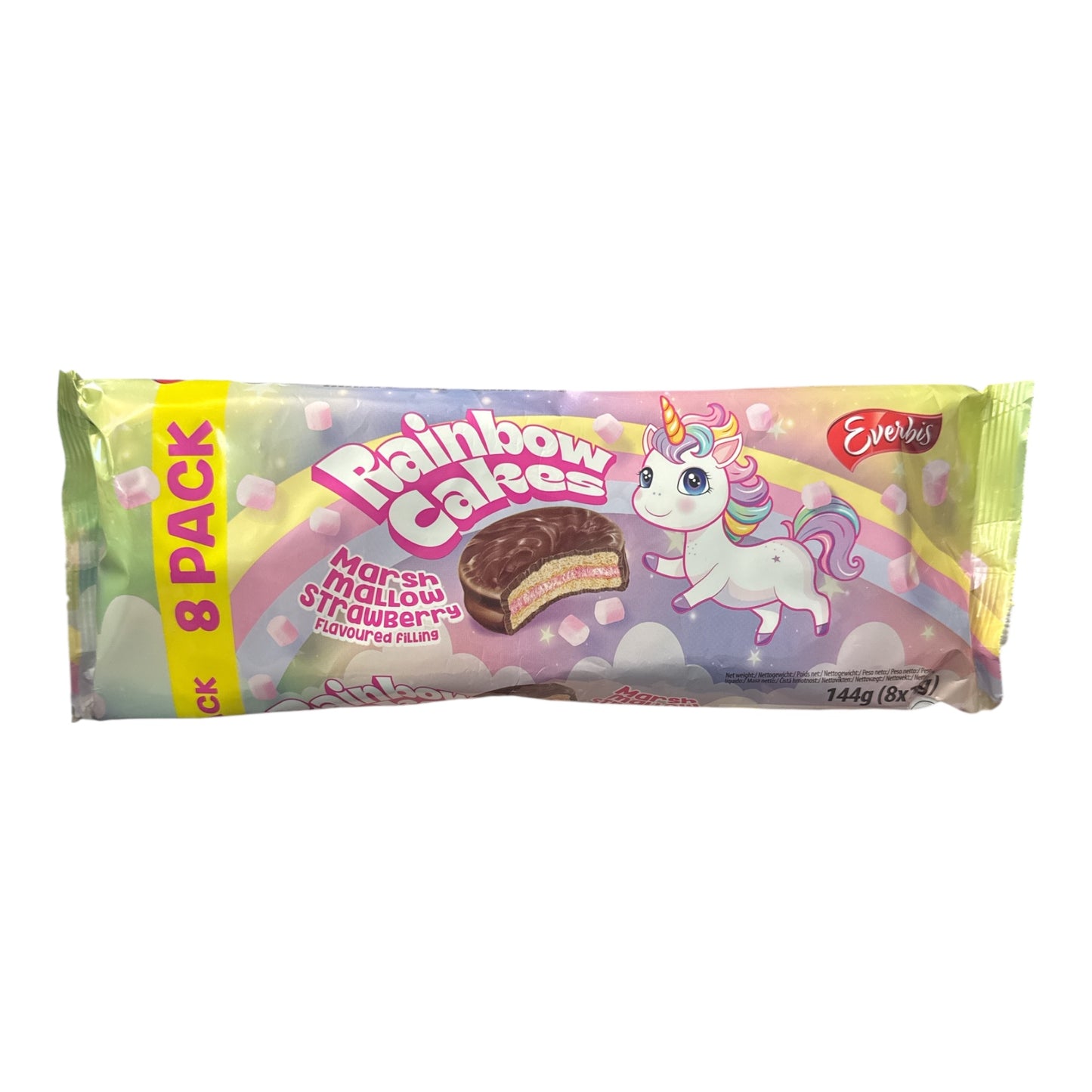 Rainbow Cakes Marshmallow Strawberry
