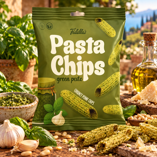 Fiddle`s Pasta Chips Green Pesto 80g Dänemark 🇩🇰