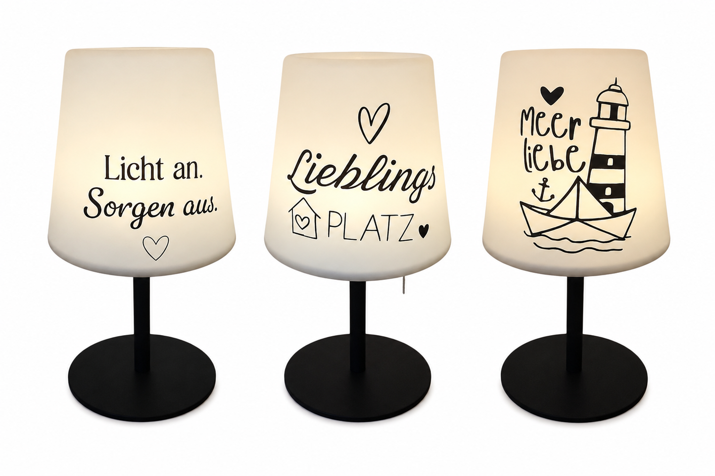 LED‑Tischlampe – Warmweiß & Bunt in verschiedenen Design wählbar