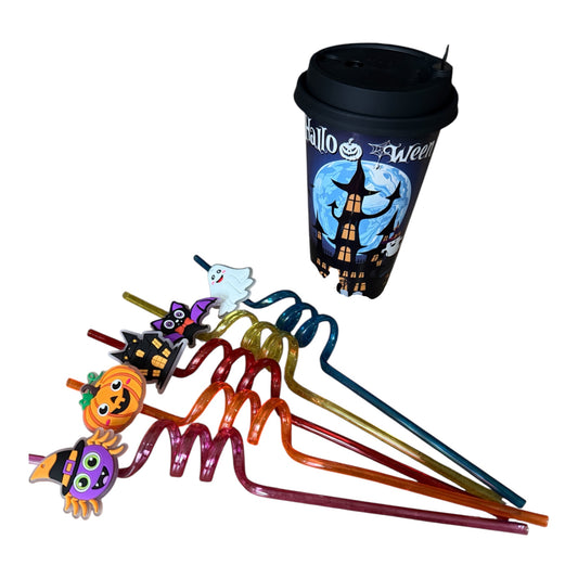 Halloween To Go Becher 300g inkl. Strohhalm