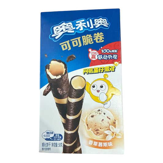 Oreo Waffelröllchen mit Vanillegeschmack