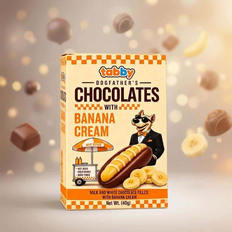Tabby Dogfather’s Chocolates – Banana Cream 40g Türkei 🇹🇷