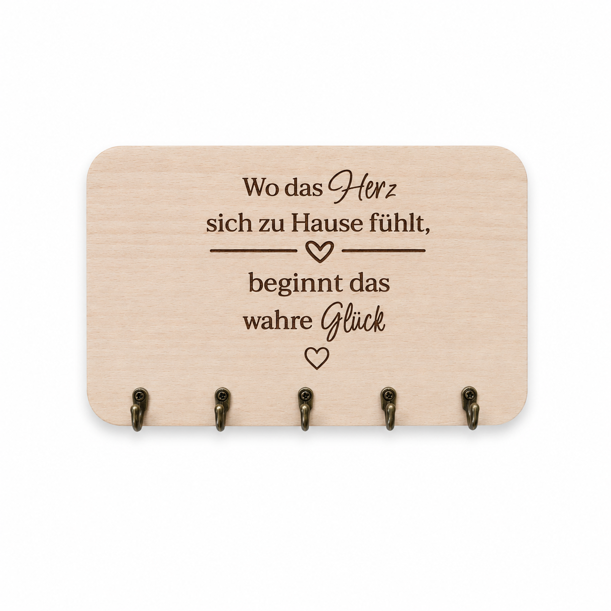Schlüsselbrett aus Bambus mit Gravur