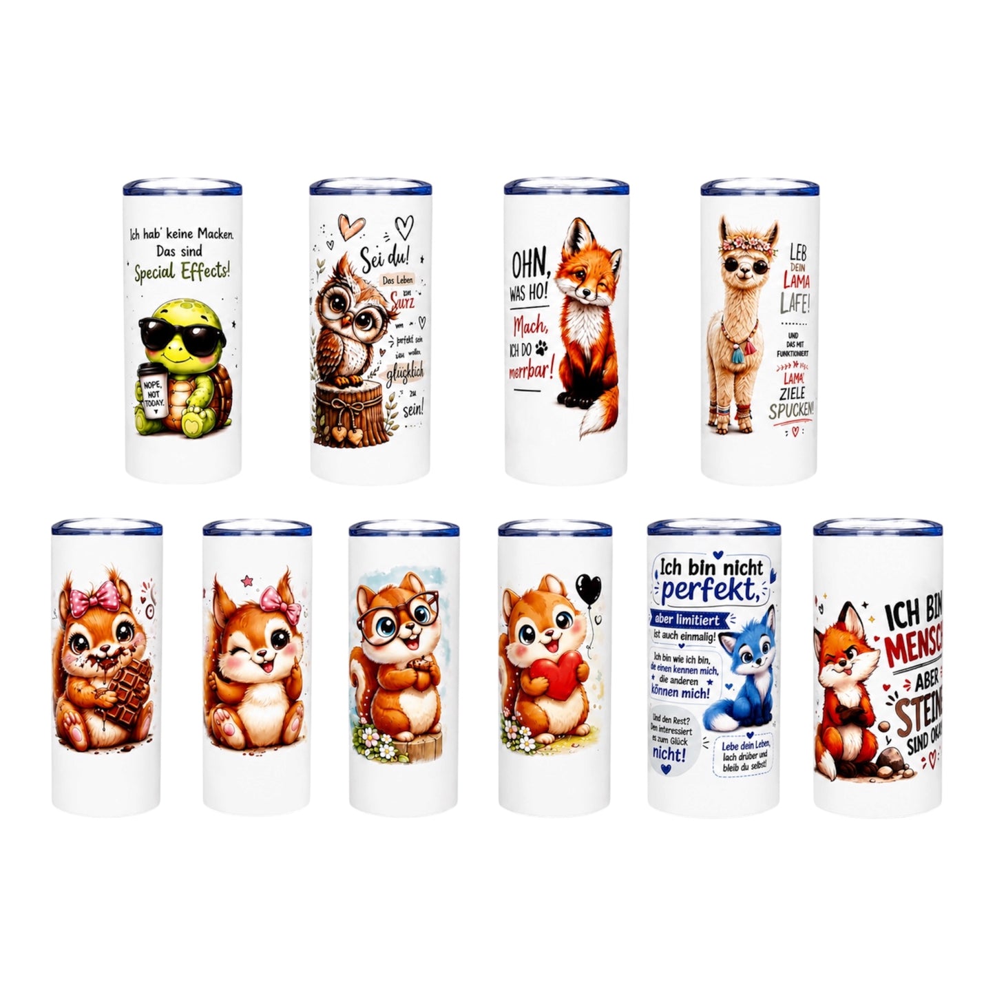 Tumbler in verschiedenen Motiven + 400g Candymix