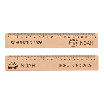 Schulanfänger Lineal mit Personalisierung und Wunschmotiv (auch anders Personalisierbar )