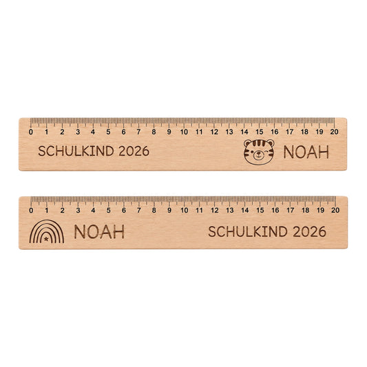 Schulanfänger Lineal mit Personalisierung und Wunschmotiv (auch anders Personalisierbar )