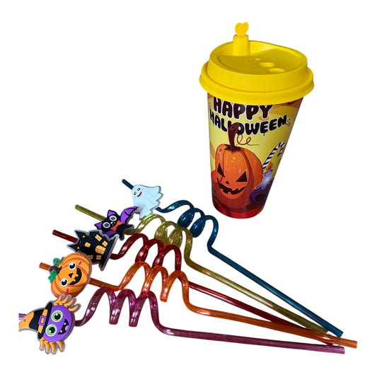 Halloween To Go Becher 300g inkl. Strohhalm