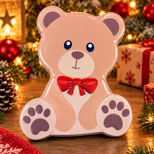 🎄 Süßer Teddy gefüllt mit Kinder-Schokolade 🧸❤️