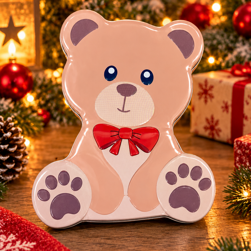 🎄 Süßer Teddy gefüllt mit Kinder-Schokolade 🧸❤️