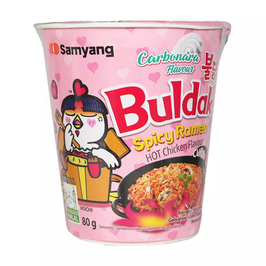 Buldak Carbonara Flavor Spicy Ramen Nudeln Cup (Halal)
