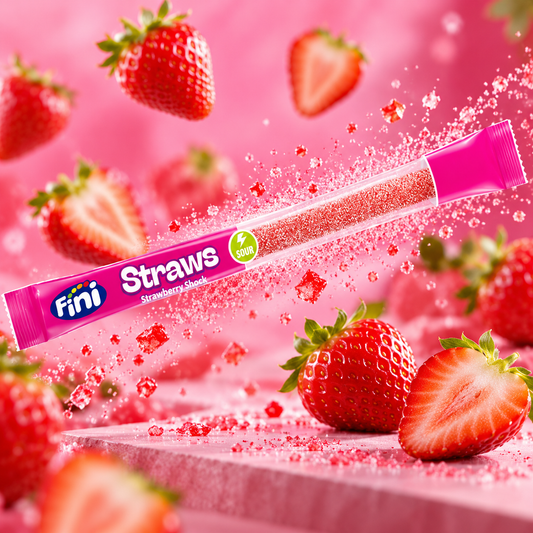 Fini Straws Strawberry Shock Sour 25g Spanien 🇪🇸